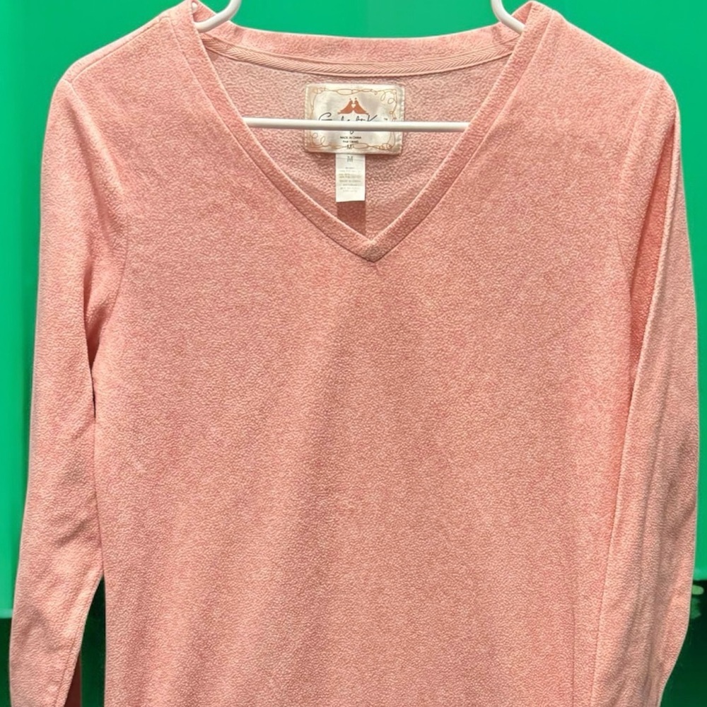 Goodnight kiss Pink V-Neck Sweater nightgown MEDIUM - Picture 5 of 6